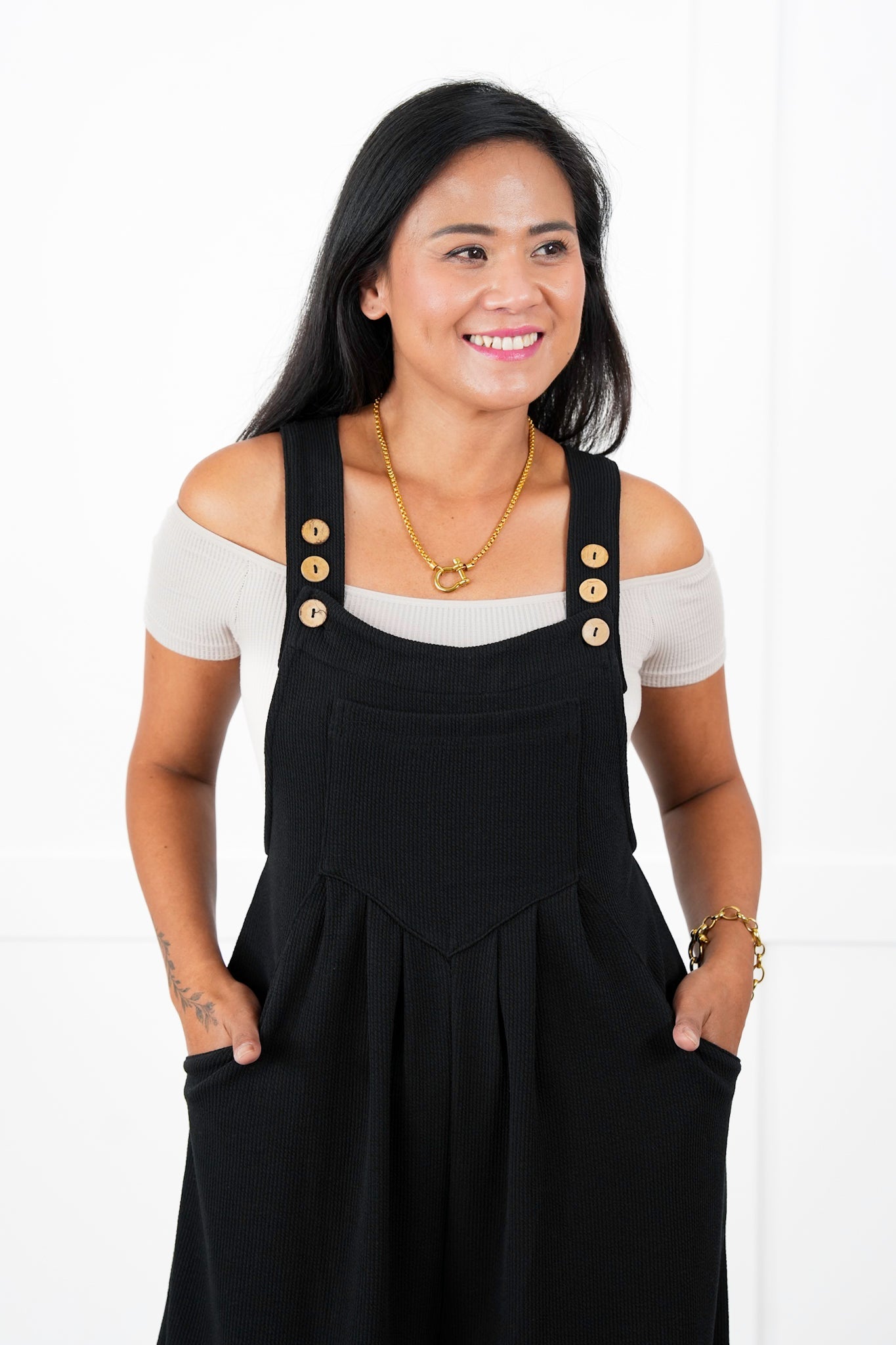 Sleeveless Wide Leg Jumpsuit with Side Pockets (Multiple Colors)