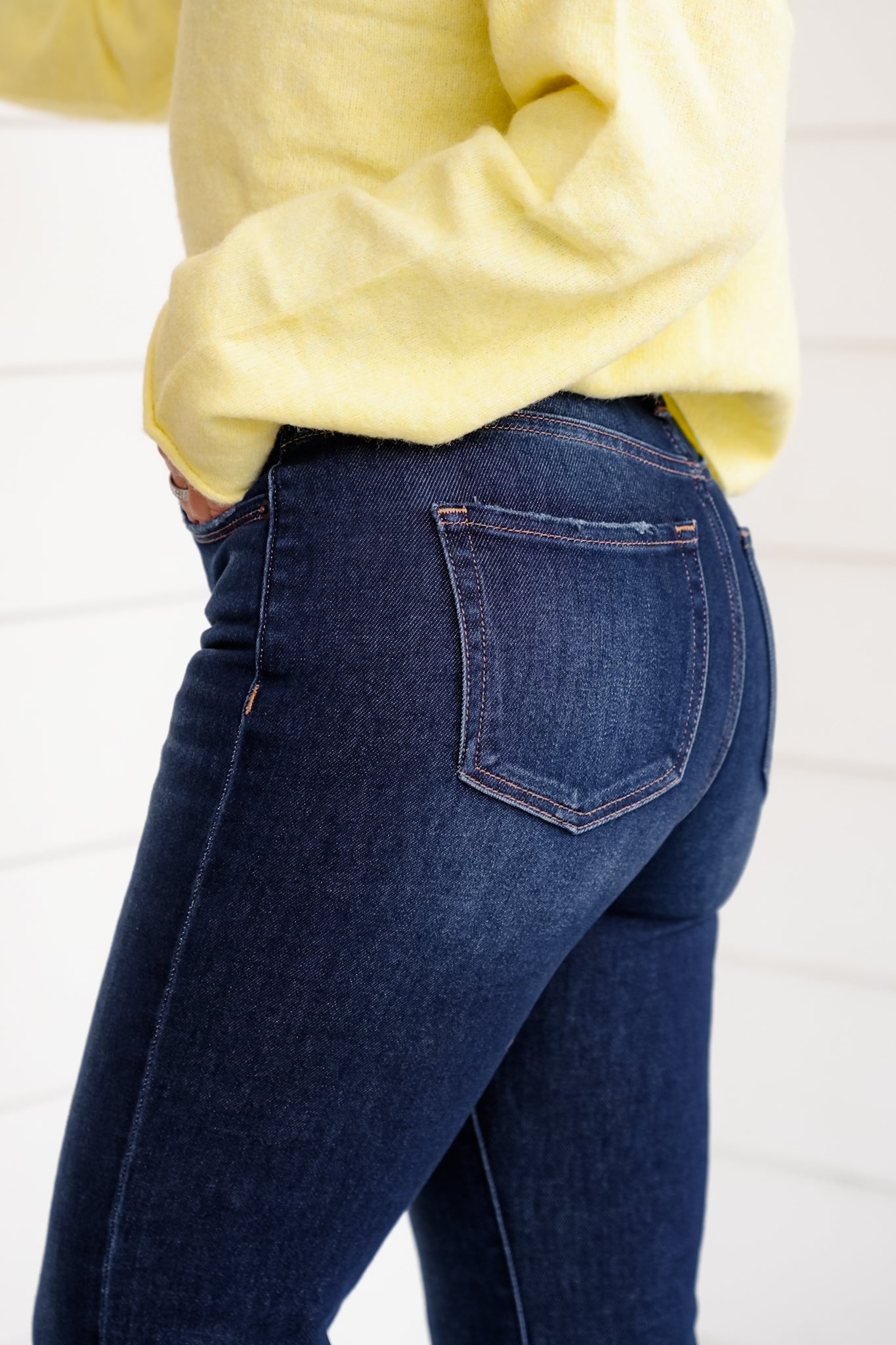 J21 Eleven By Risen High Rise Dark Wash Straight Leg Jeans