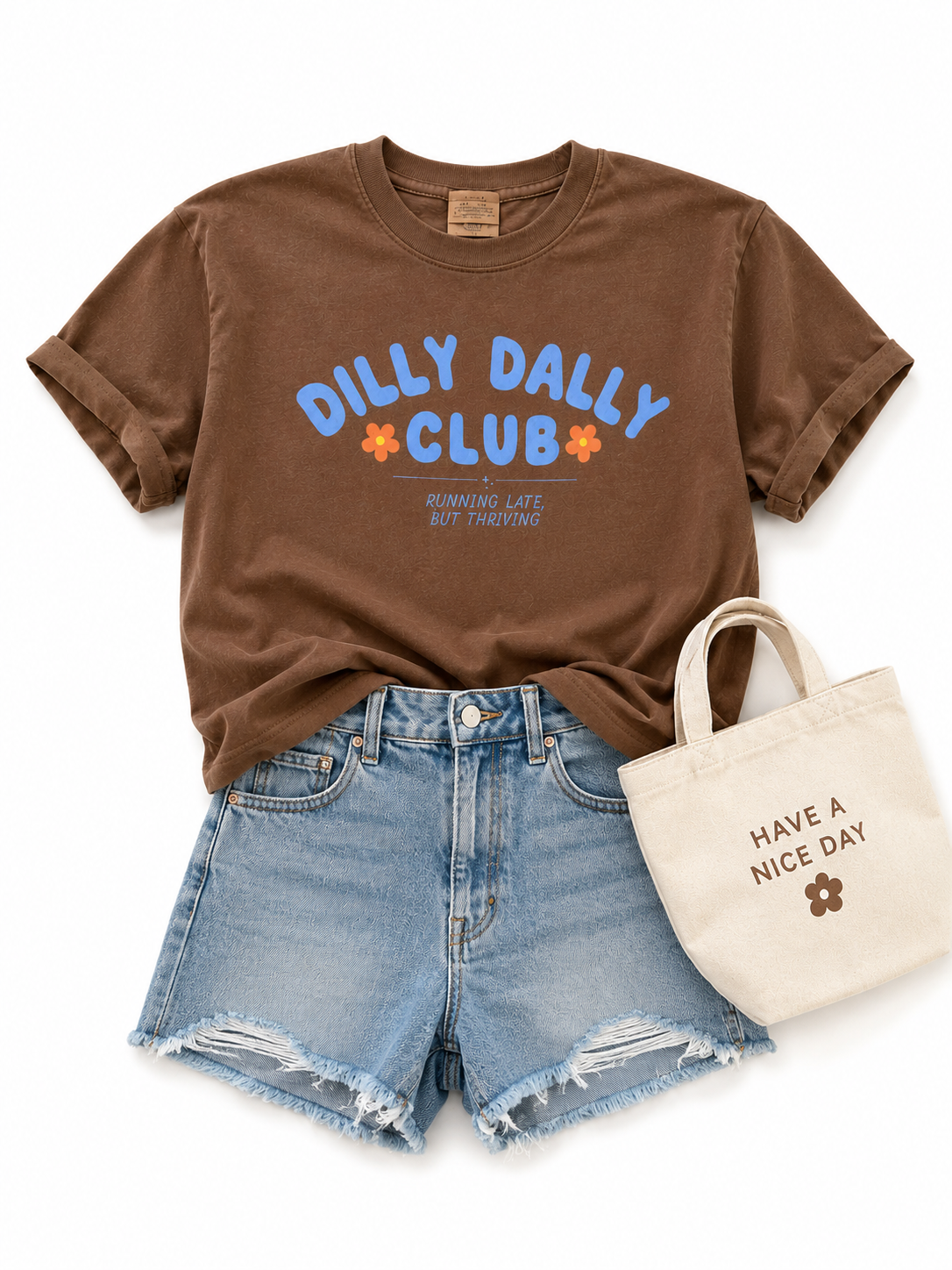 Plus/Reg Short Sleeve "Dilly Dally Club" Graphic Tee