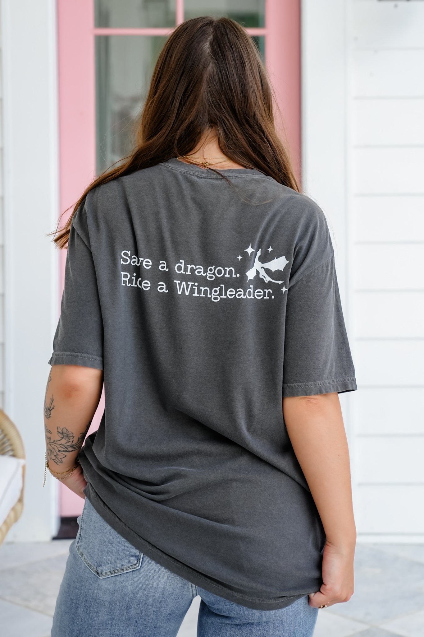 Plus/Reg Short Sleeve "Save A Dragon" Graphic Tee
