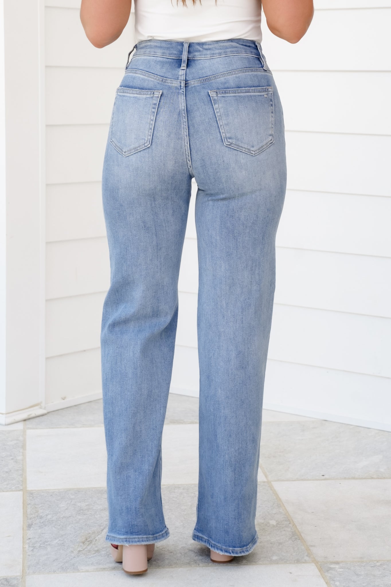 Mica The Sweet Spot High Rise Light Wash Wide Leg Jeans