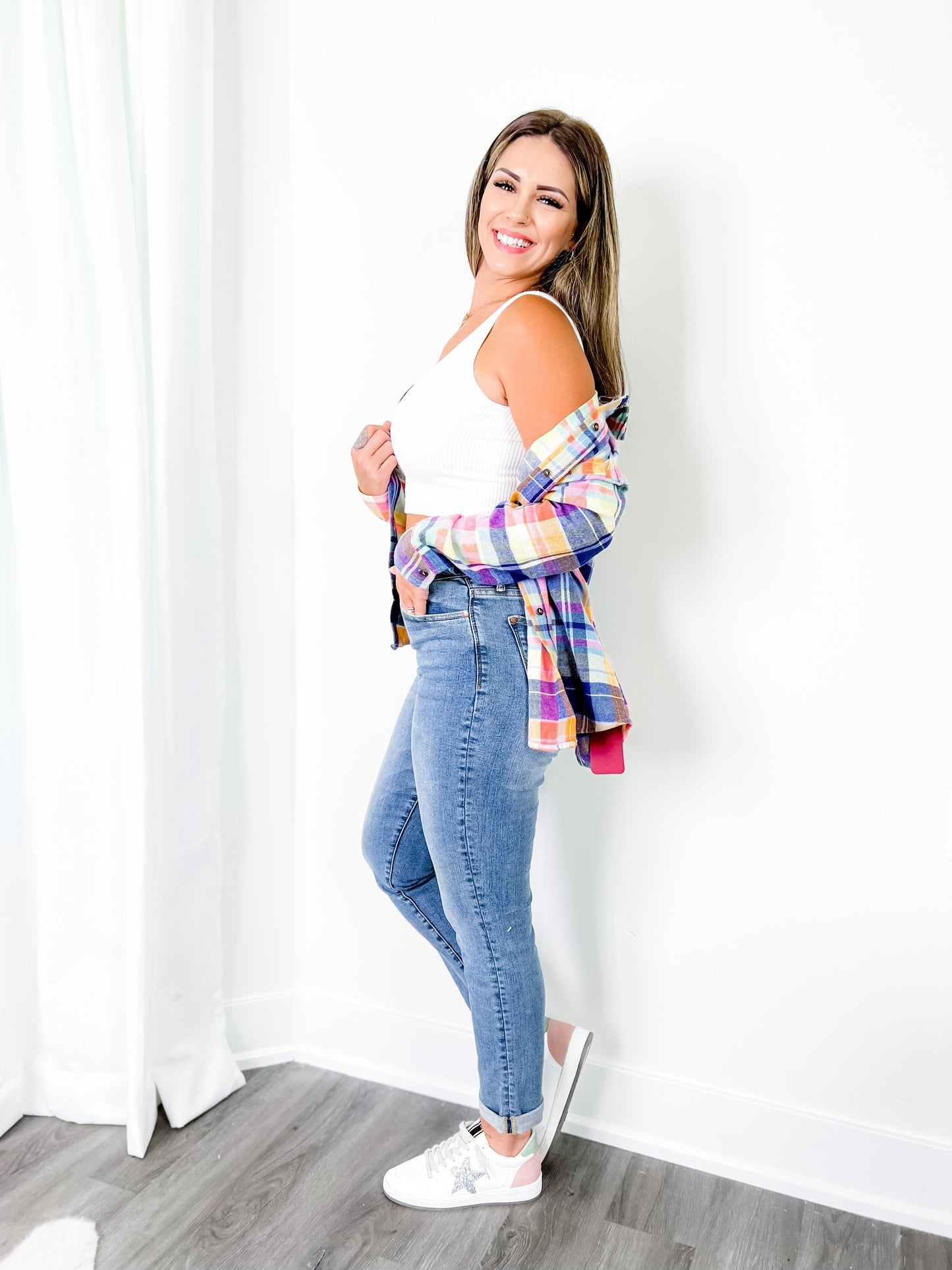 Judy Blue Hi Waist Board Meeting Vintage Wash Boyfriend