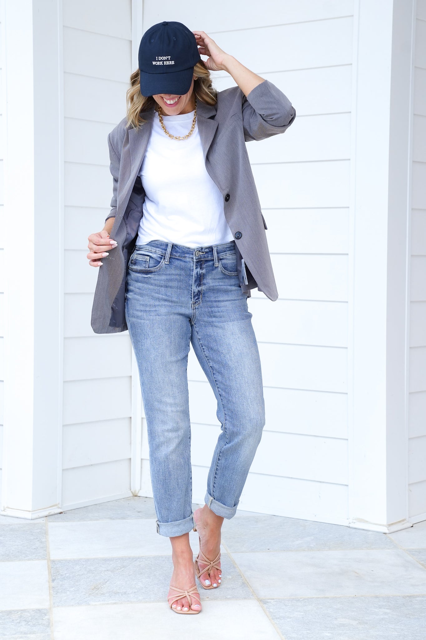 Judy Blue Work From Home Mid Rise Bleach Washed Boyfriends