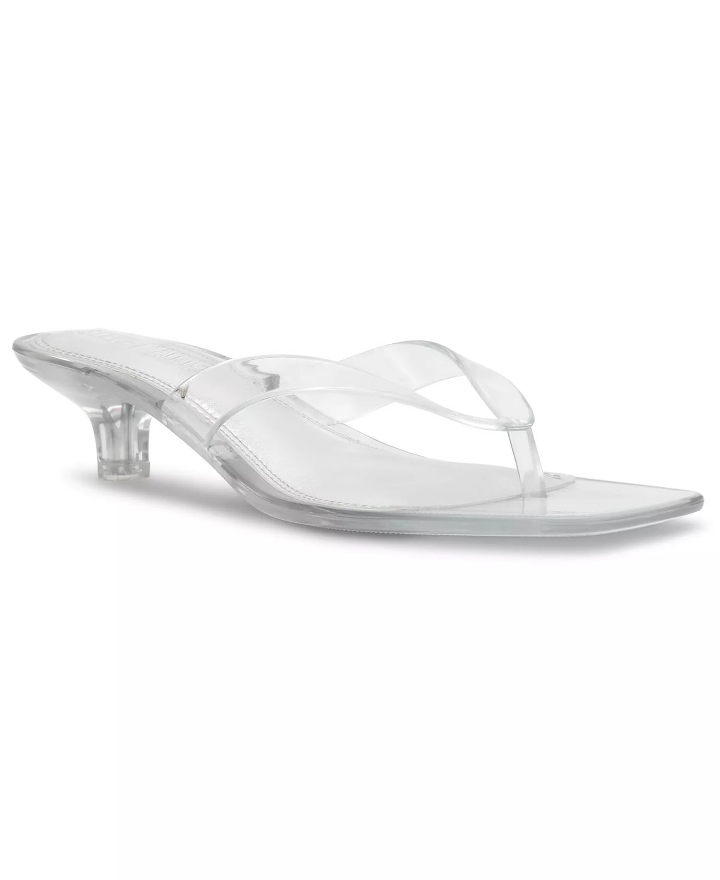 Steve Madden Chic Glossy Thong Kitten Heel Slide