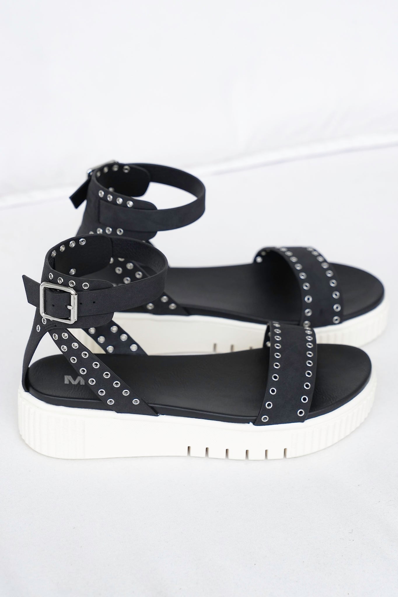 MIA Platform Sandal with Ankle Strap and Studded Detailing
