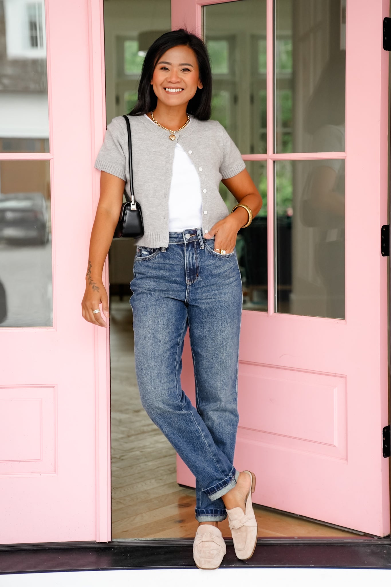 Judy Blue High Rise Dark Wash Rigid Magic Straight Leg Jeans