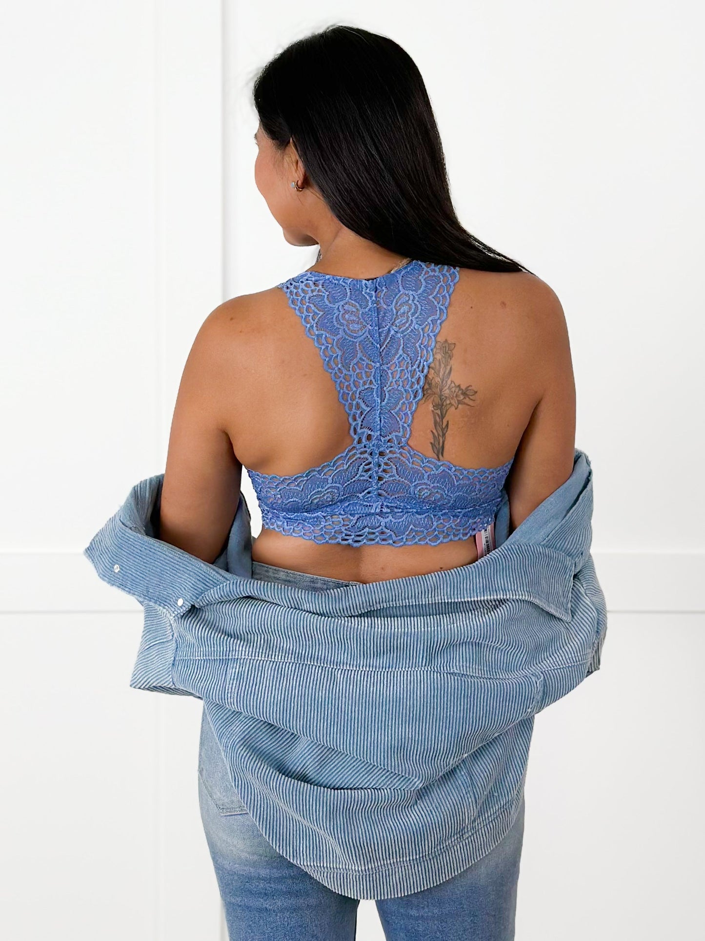 Lace Racerback Bralette with Removable Pads