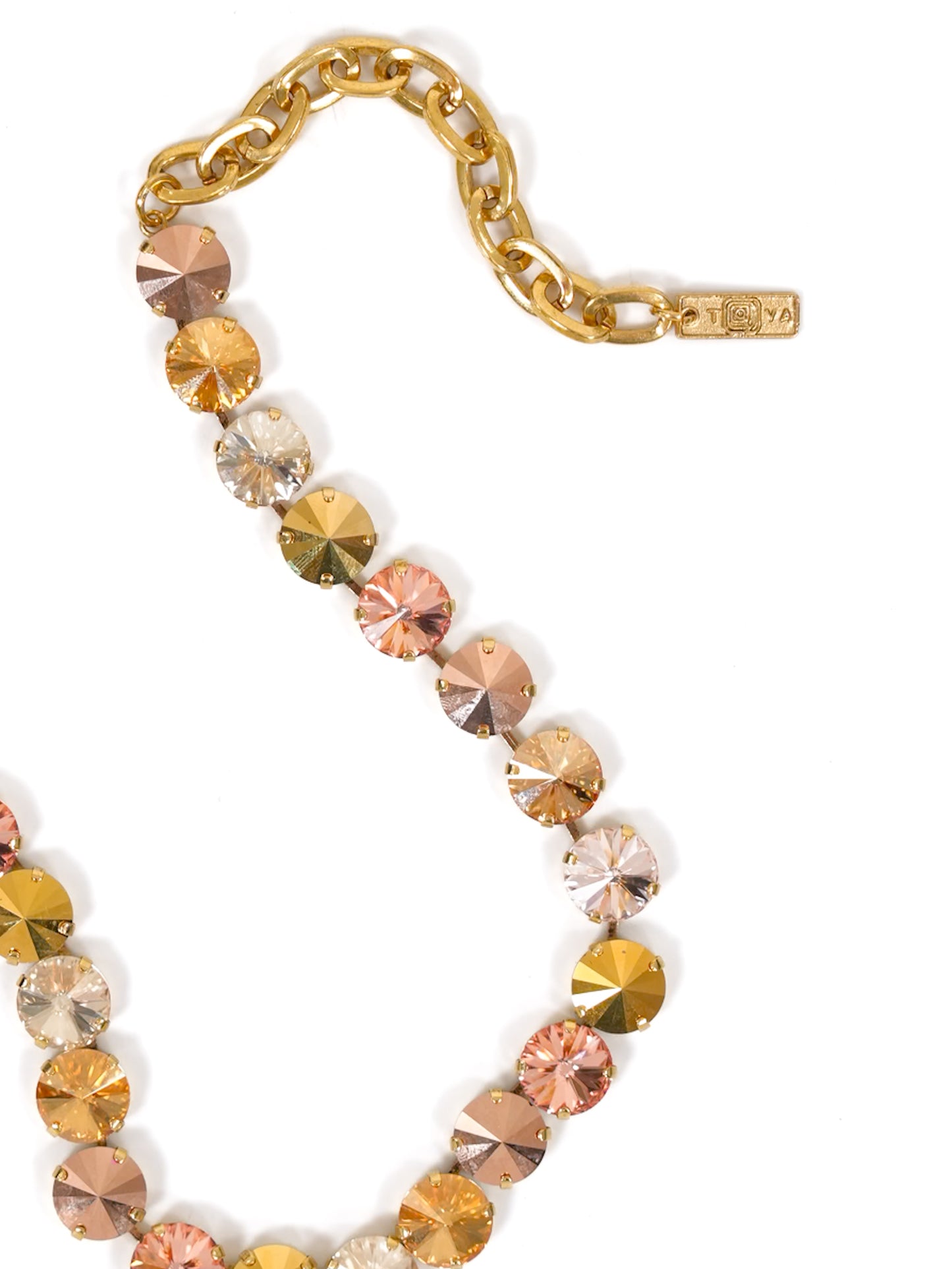 TOVA Sofia Gold Plated Opal Necklace in Rosaline Gold