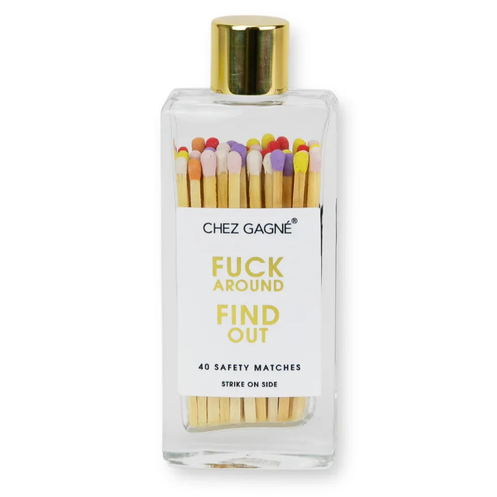 Chez Gagne Glass Bottle Safety Matches
