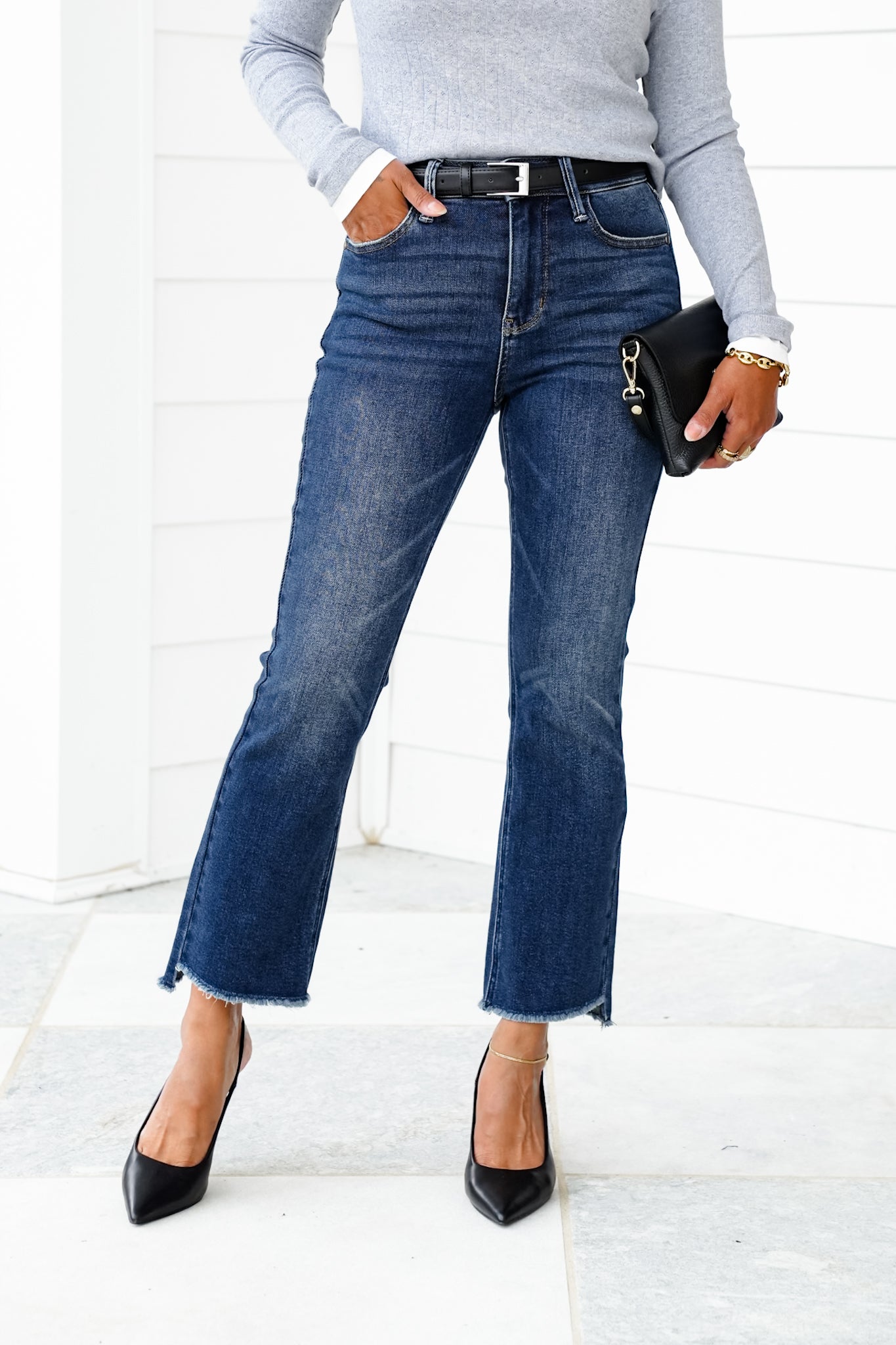 Judy Blue The Alex High Rise Dark Wash Kick Flare Jeans