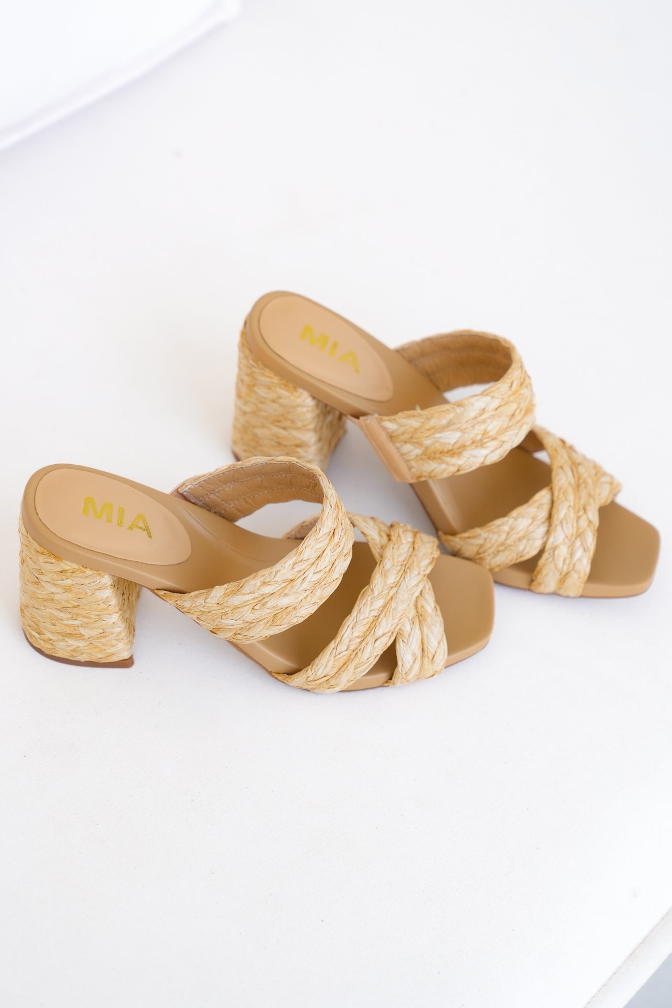 MIA Open Toe Mule Sandal with Braided Straps