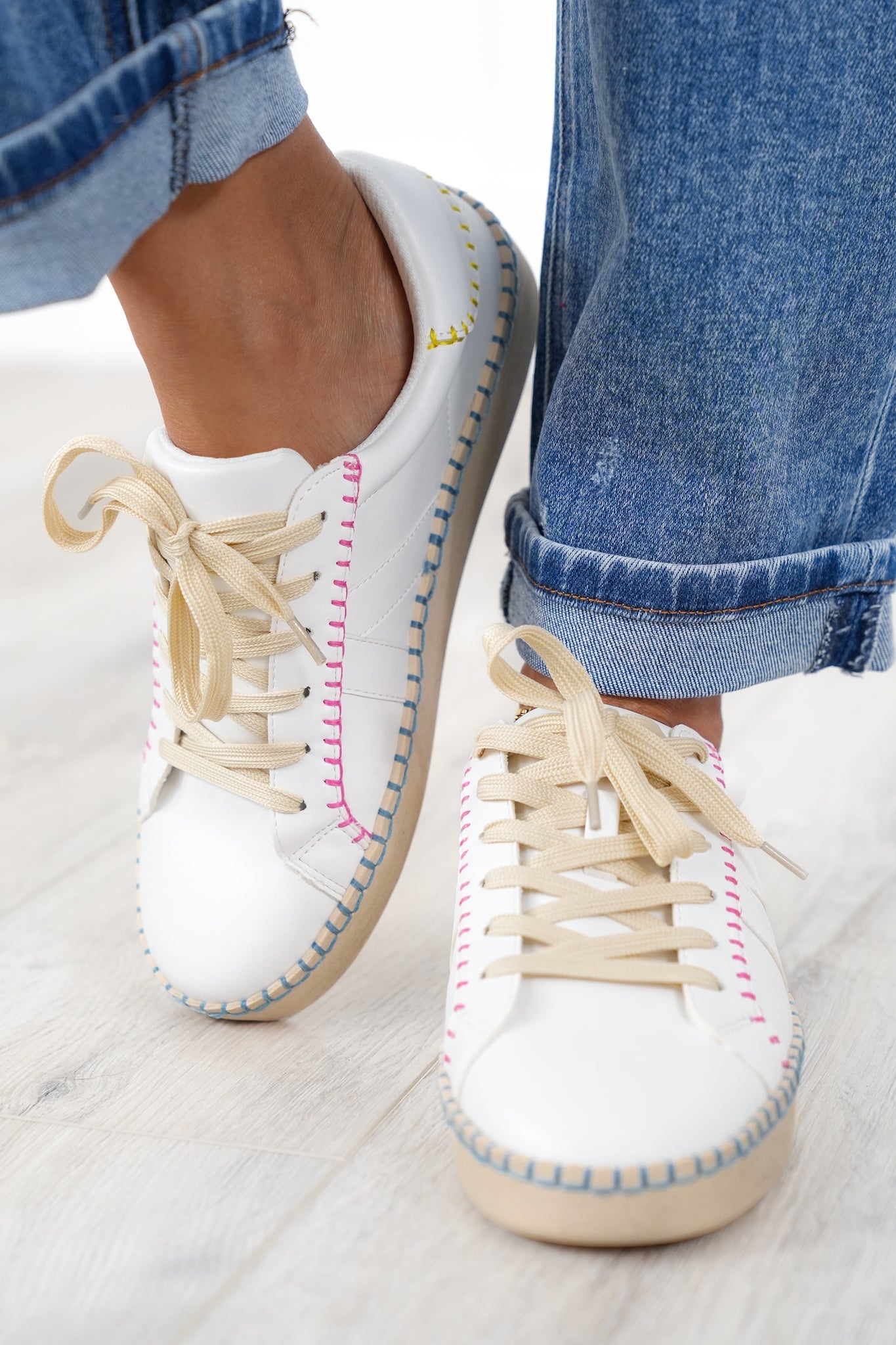 Corky's "Friend Zone" Vibrant Stitched Sneakers