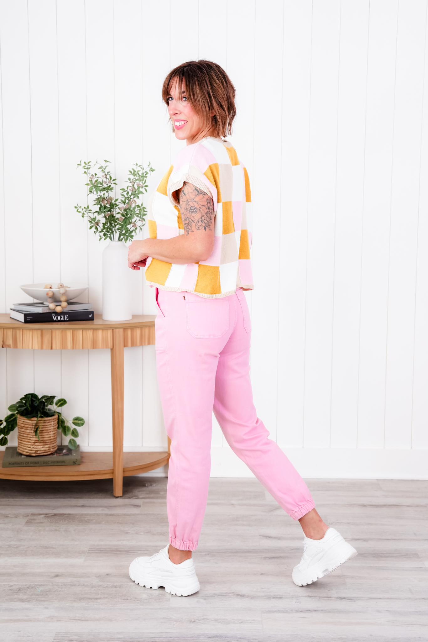 Judy Blue Airplane Mode High Rise Light Pink Jogger
