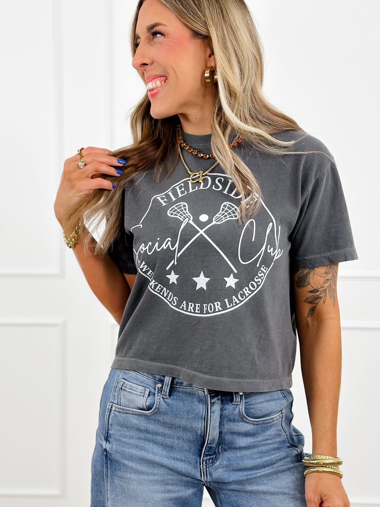 Plus/Reg Short Sleeve "Weekends Are For Lacrosse" Graphic Tee
