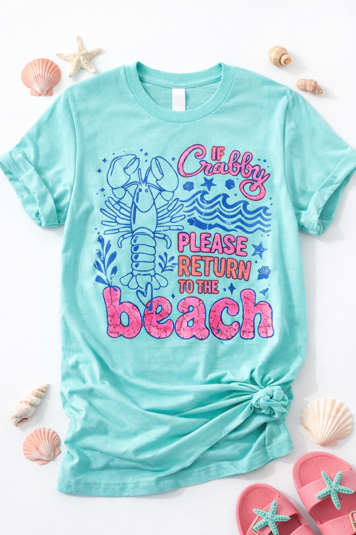 Plus/Reg Short Sleeve "If Crabby..." Graphic Tee