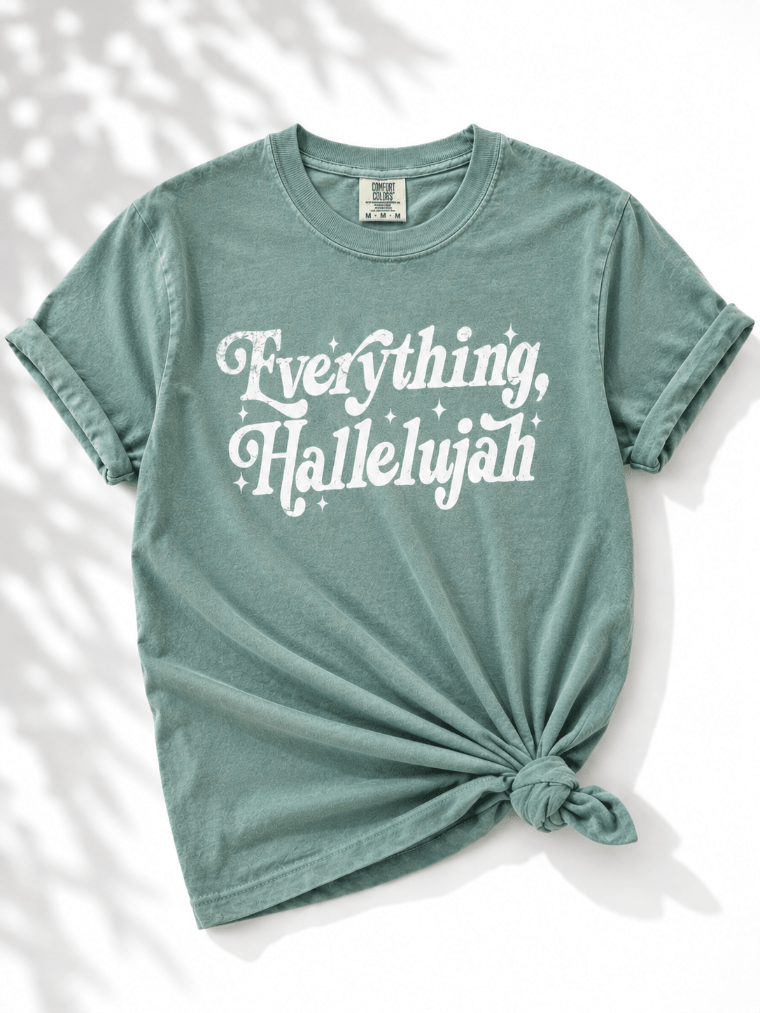 Plus/Reg Short Sleeve "Everything Hallelujah" Graphic Tee - Freckled Poppy
