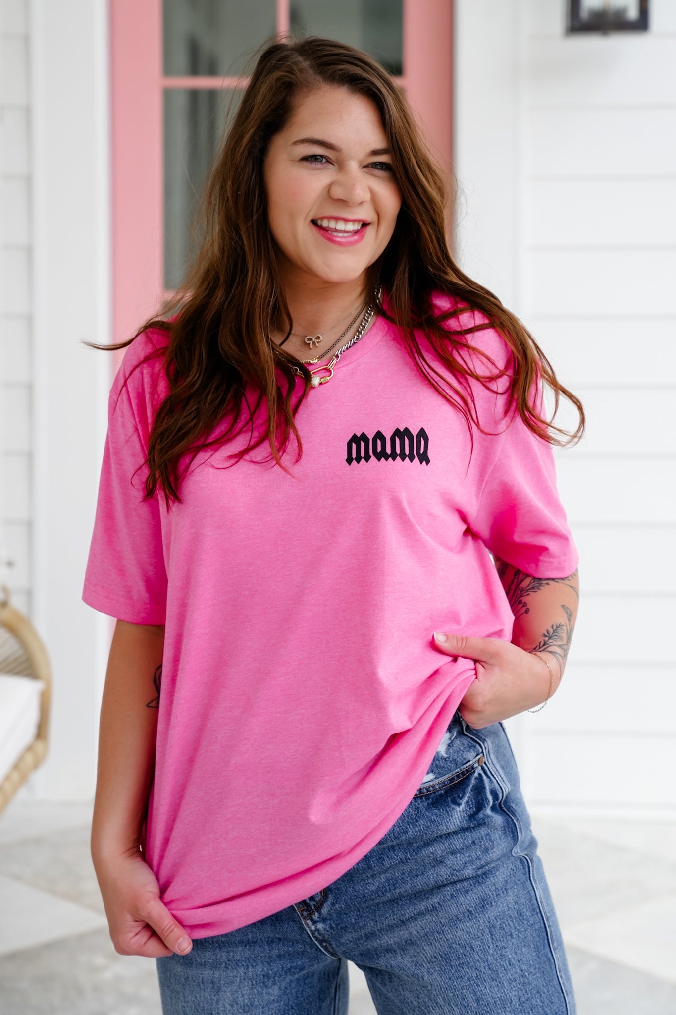 Plus/Reg Short Sleeve "Mama" Graphic Tee