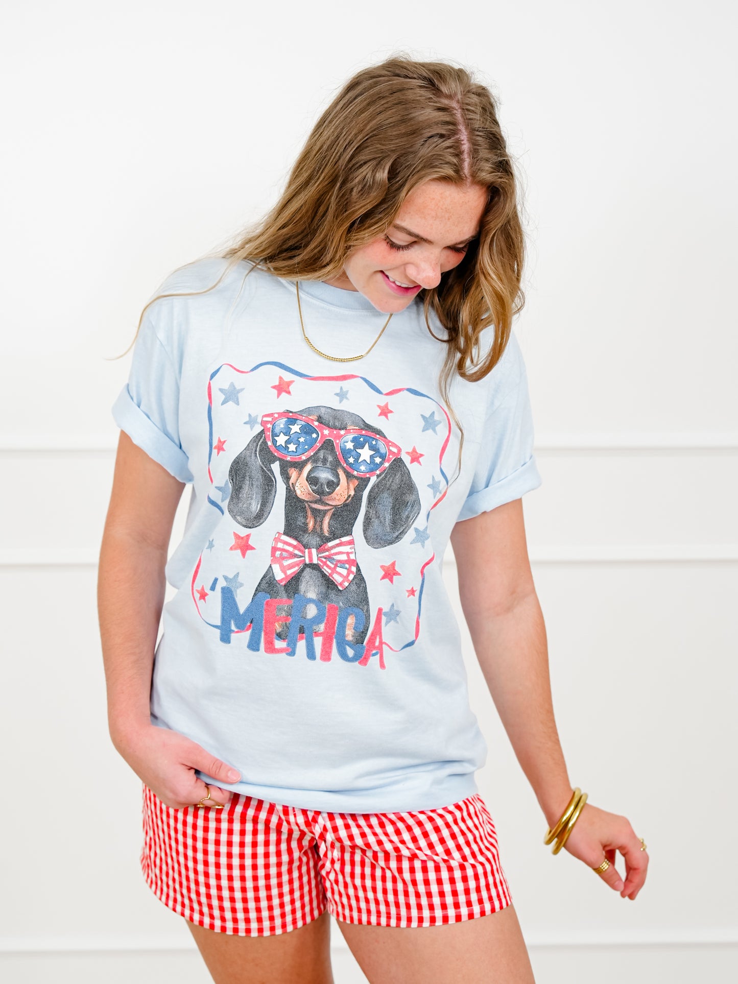 Plus/Reg Short Sleeve "Merica" Graphic Tee