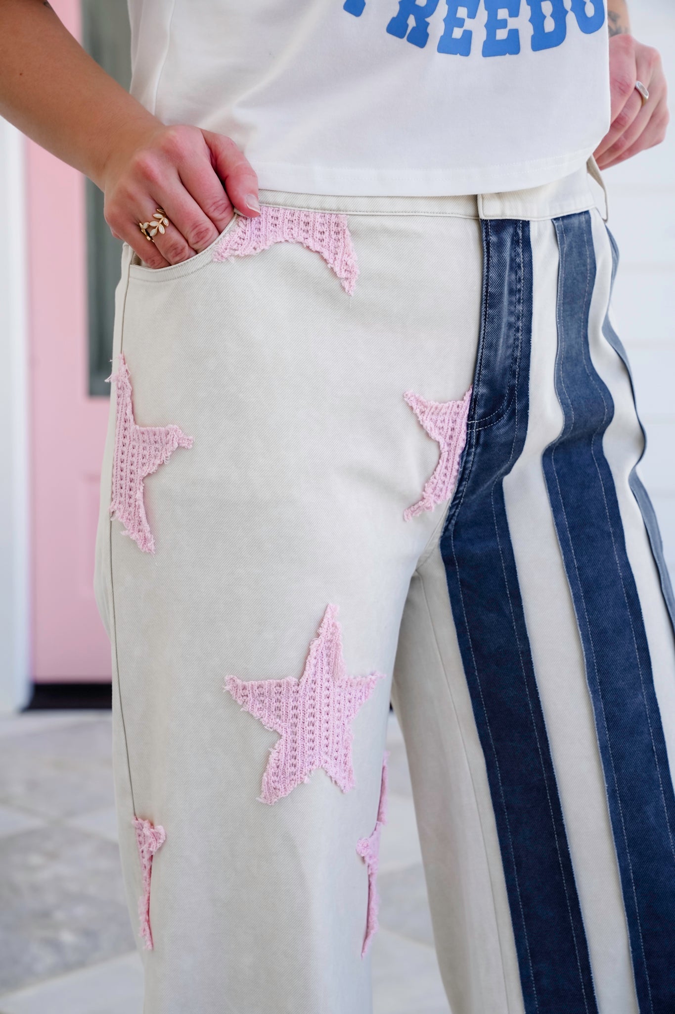 American Flag Patchwork Pants