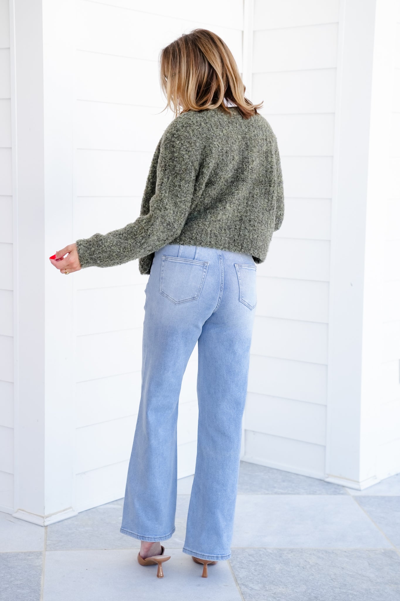 Mica High Rise Light Wash Wide Leg Jeans