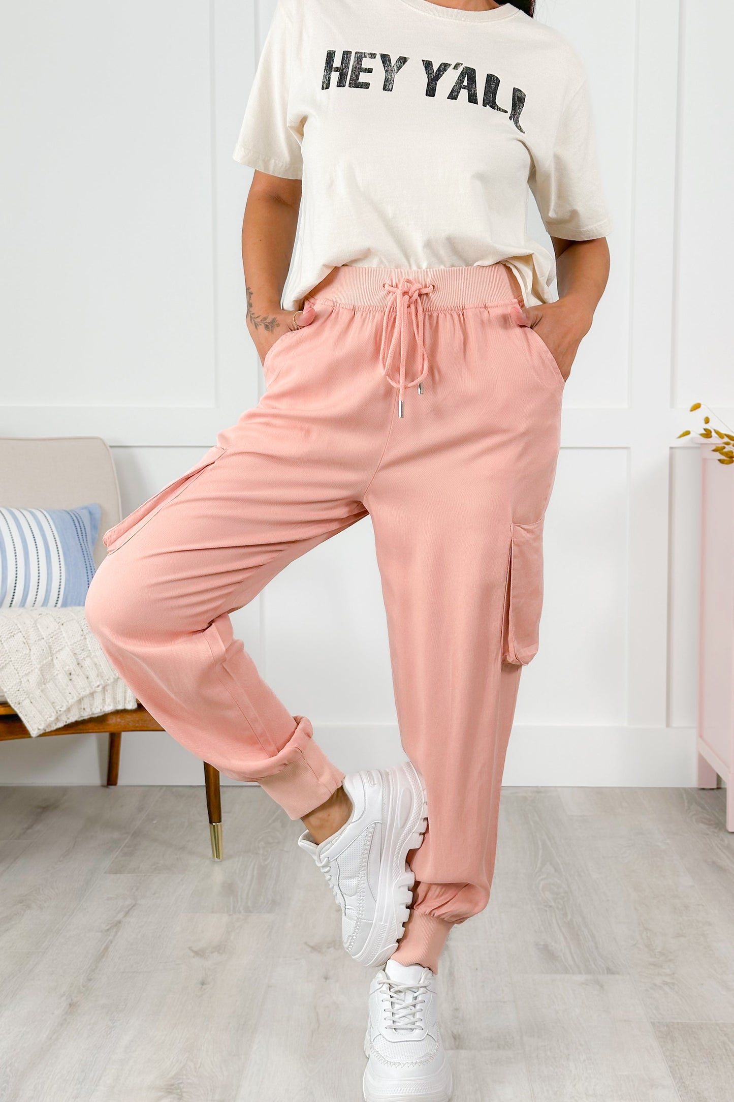 Plus/Reg Risen High Waist Cargo Joggers (Multiple Colors)