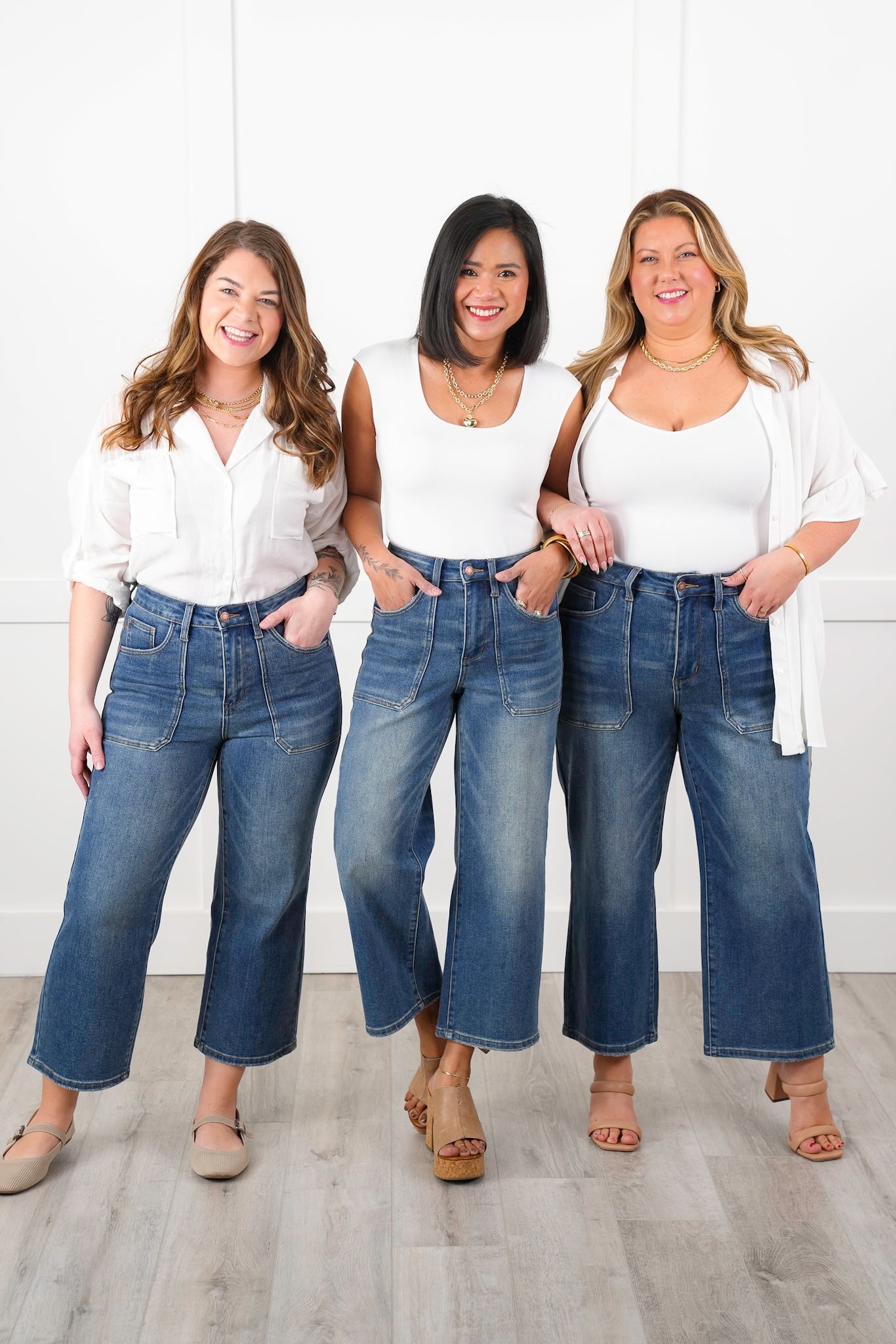 Judy Blue The Perfect Fit High Rise Wide Leg Crop Jeans
