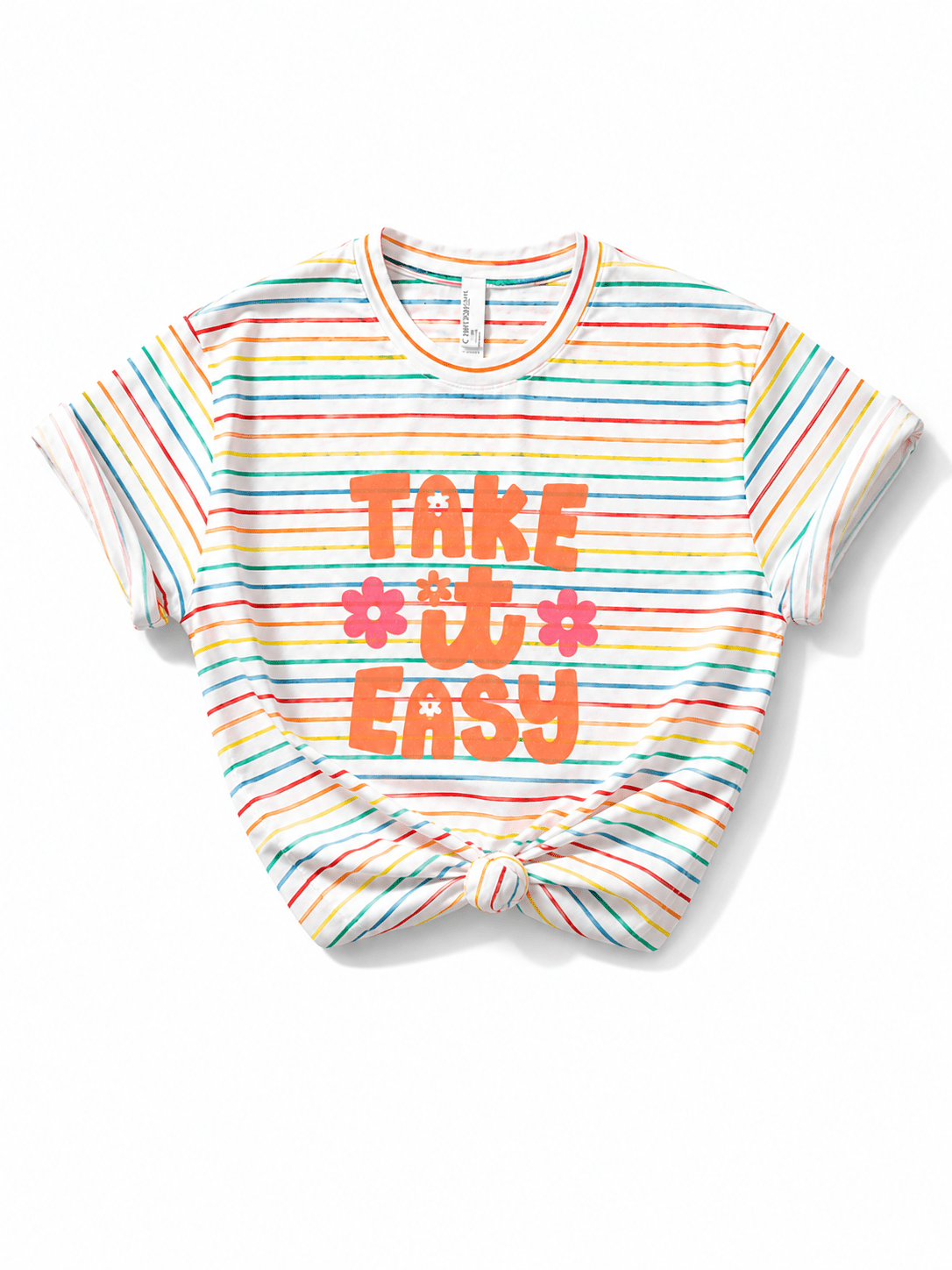 Plus/Reg Short Sleeve "Take It Easy" Graphic Tee - Freckled Poppy
