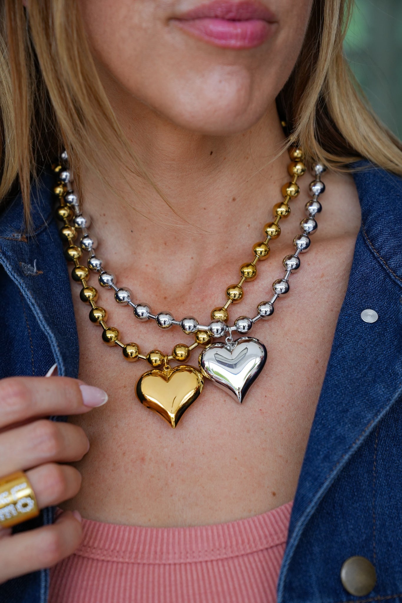 Chansutt Pearls Bubble Heart Necklace