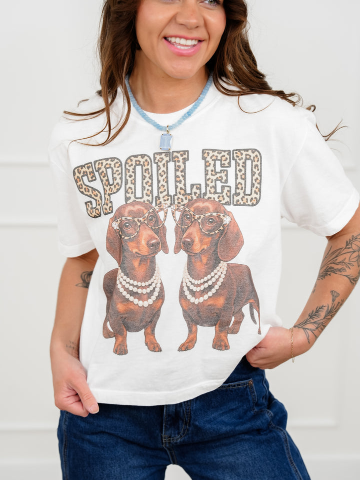 Plus/Reg Short Sleeve "Spoiled" Graphic Tee