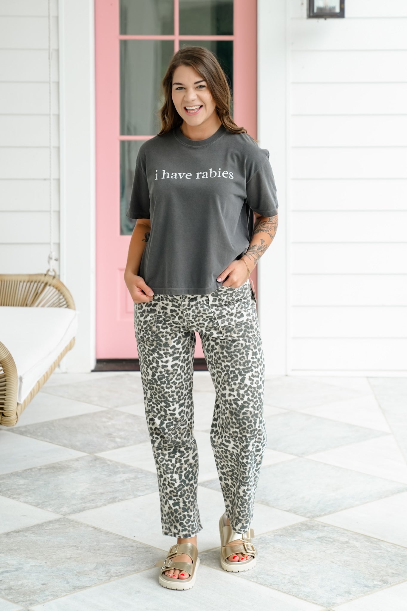 Plus/Reg Short Sleeve "I Have Rabies" Graphic Tee