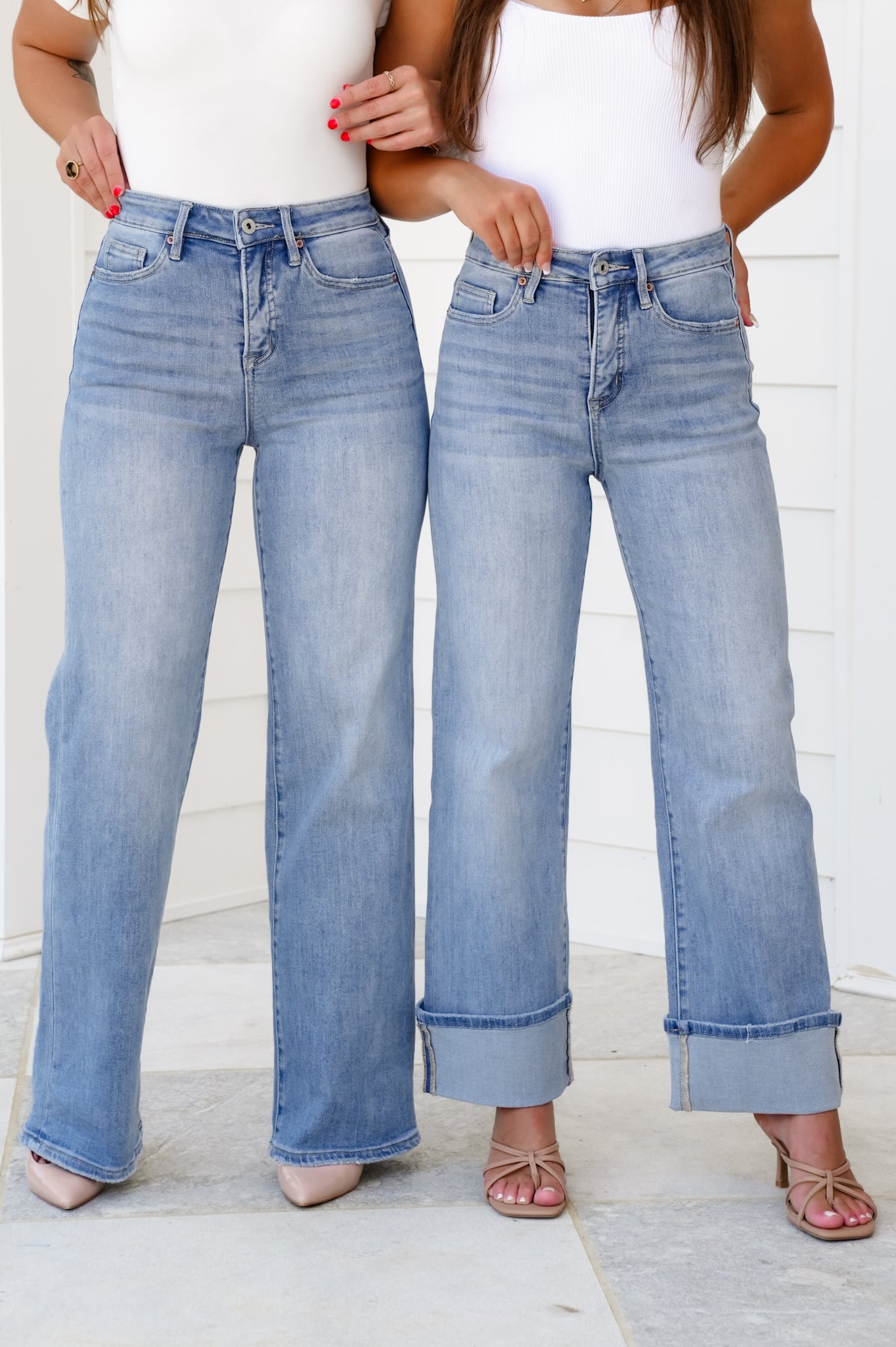 Mica The Sweet Spot High Rise Light Wash Wide Leg Jeans