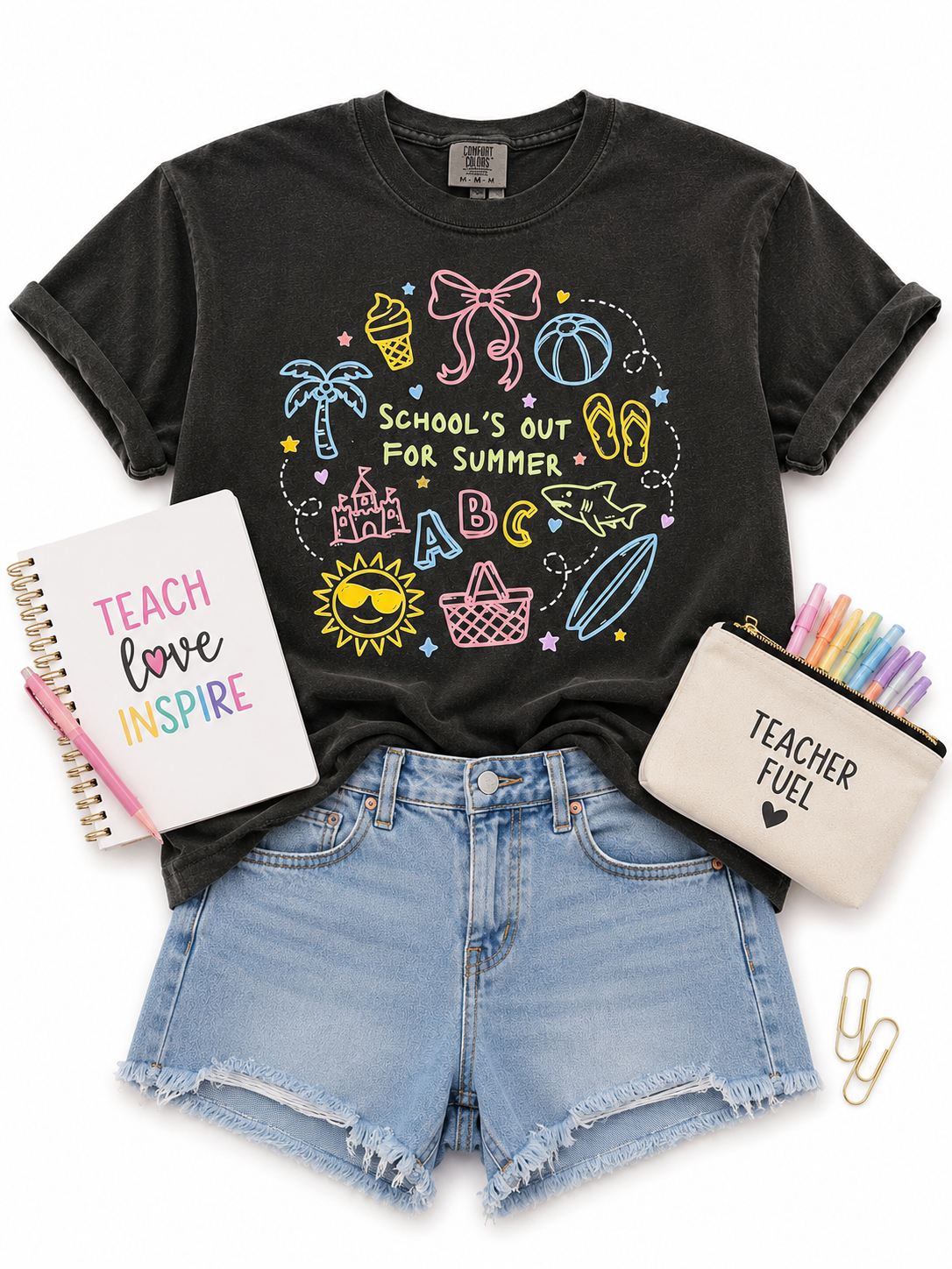 Plus/Reg Short Sleeve "School's Out For Summer" Graphic Tee