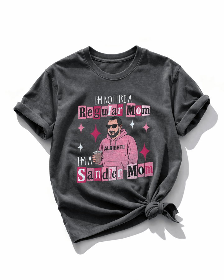 Plus/Reg Short Sleeve "I'm Not Like A Regular Mom..." Graphic Tee - Freckled Poppy