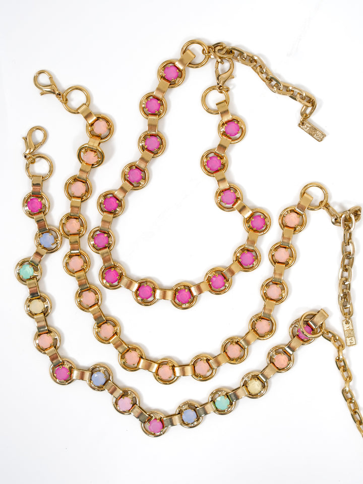 TOVA Link Opal Crystal Necklace