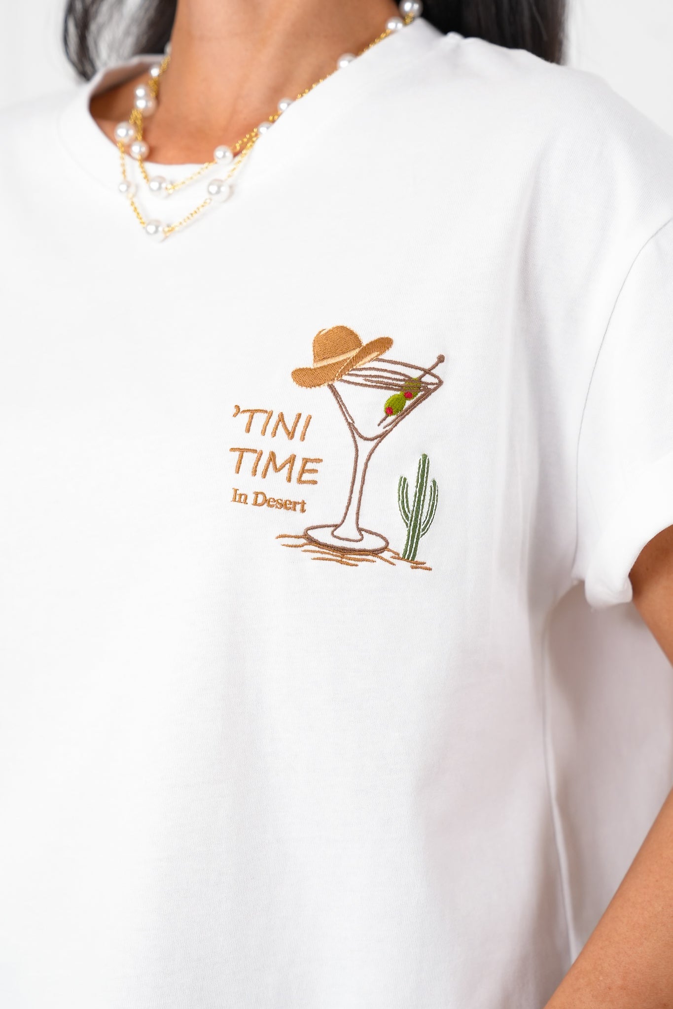 Short Sleeve "Tini Time In The Desert" Embroidered Tee