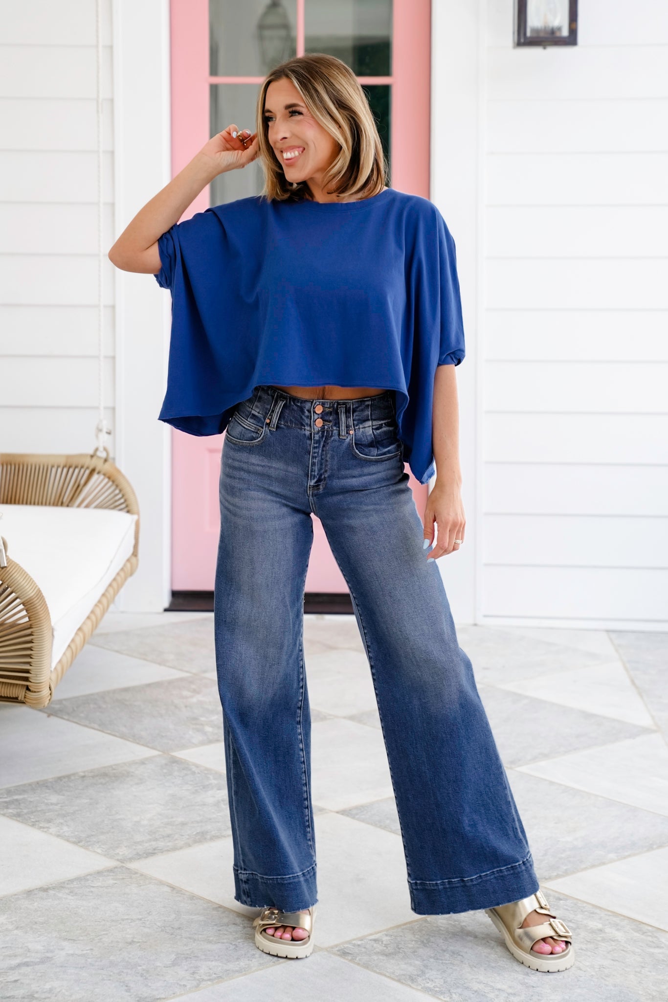 Door Buster! Zenana Oversized Cotton Round Neck Box Tee