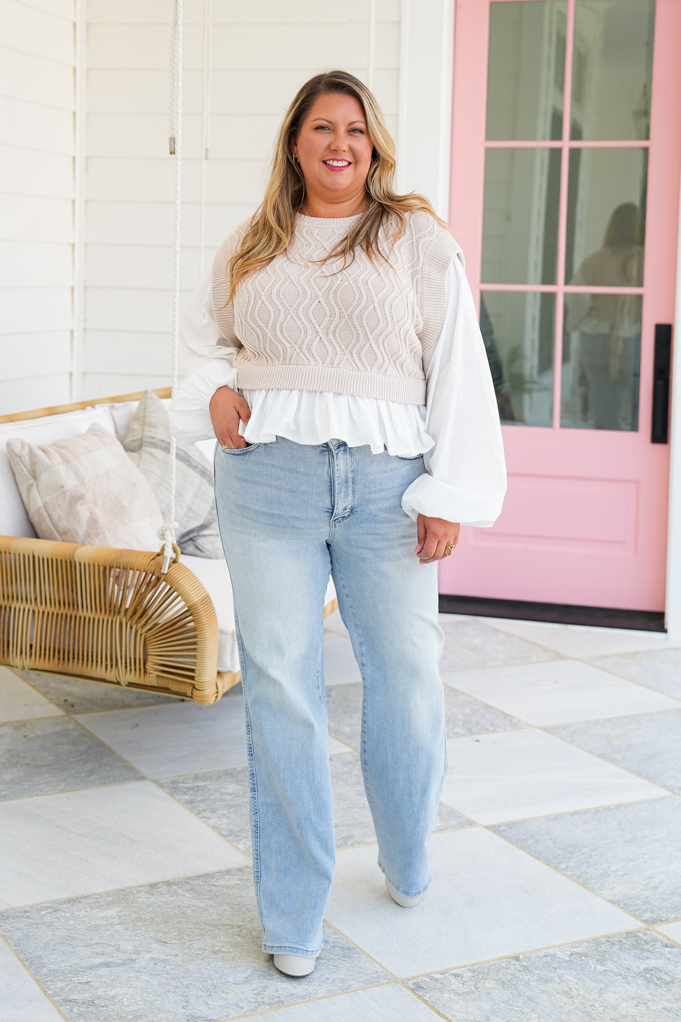 Judy Blue Secret Sauce High Rise Vintage Wash Tummy Control Top Straight Leg Jeans