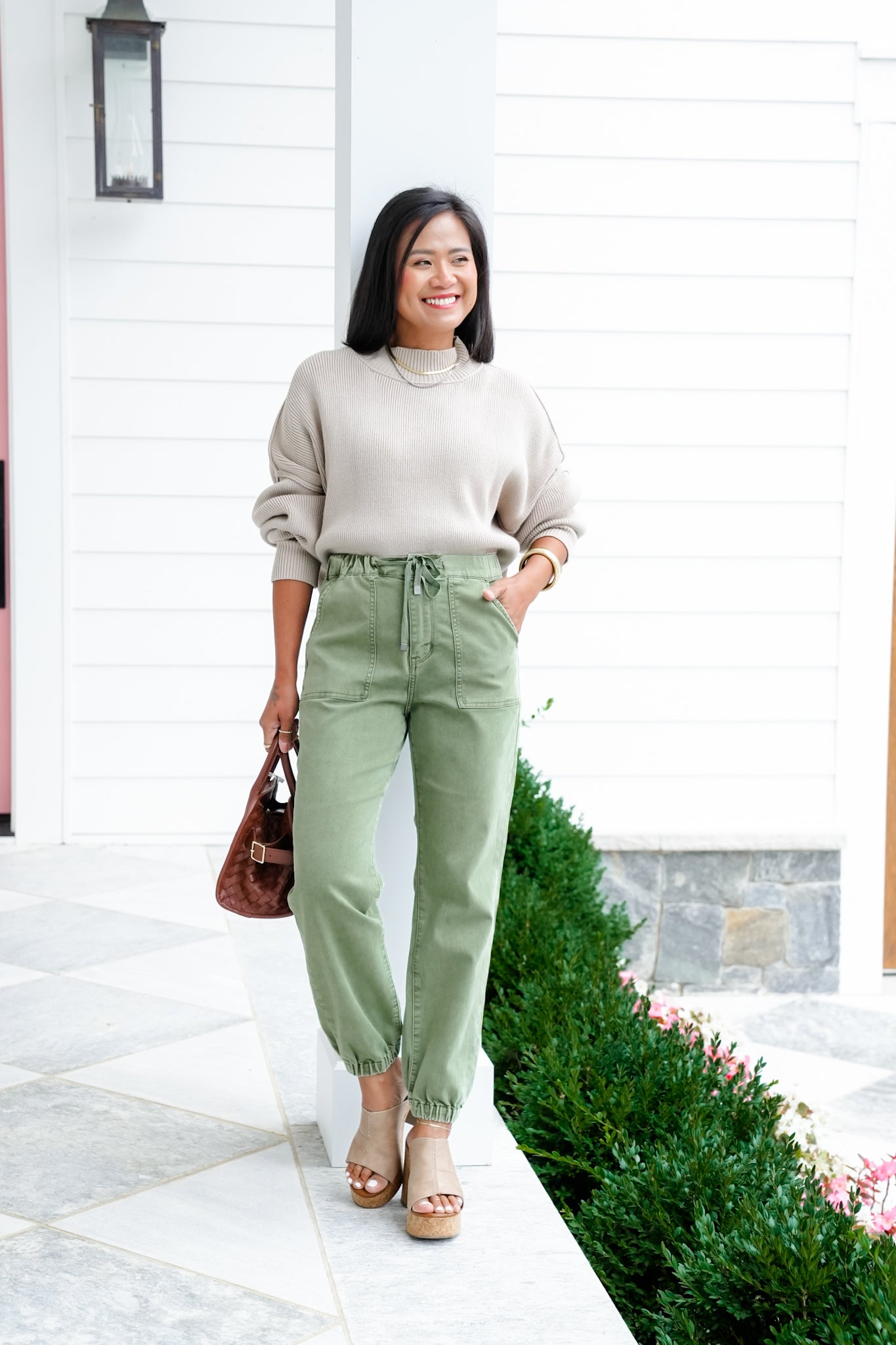 Mica High Rise Green Joggers