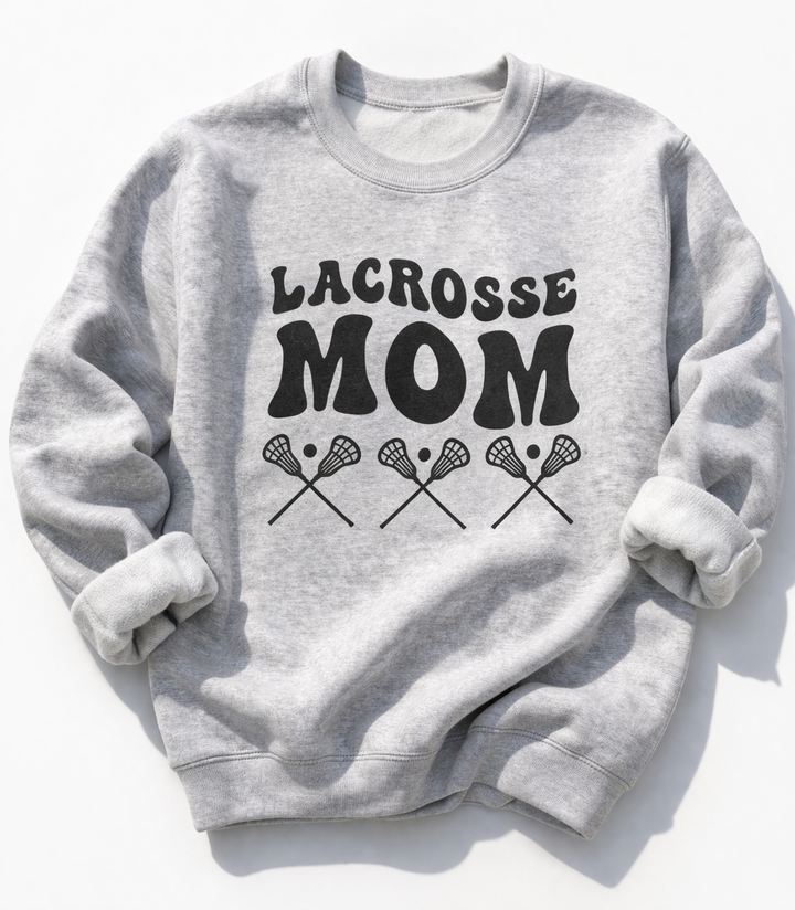 Plus/Reg Long Sleeve "Lacrosse Mom" Graphic Sweatshirt
