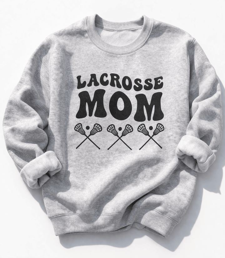 Plus/Reg Long Sleeve "Lacrosse Mom" Graphic Sweatshirt - Freckled Poppy