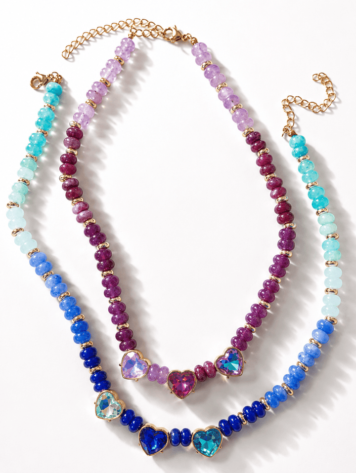 Treasure Jewels All Hearts Beaded Necklace - Freckled Poppy