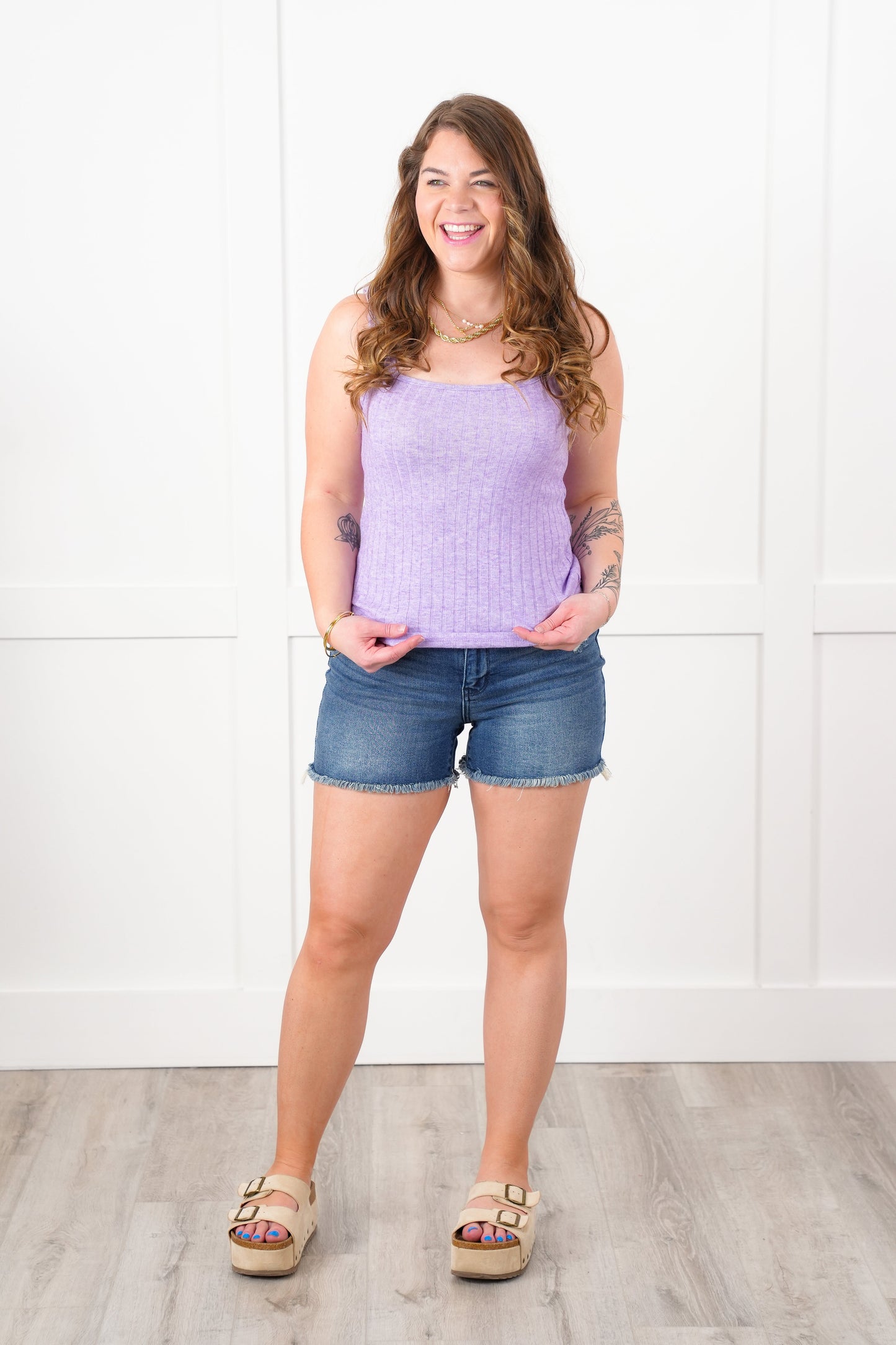 Door Buster! Zenana Square Neck Ribbed Sleeveless Top