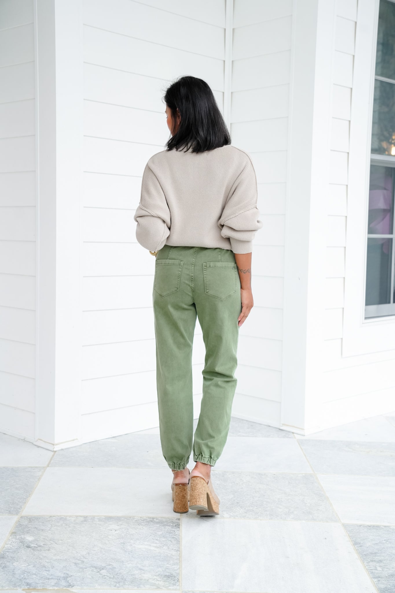 Mica High Rise Green Joggers