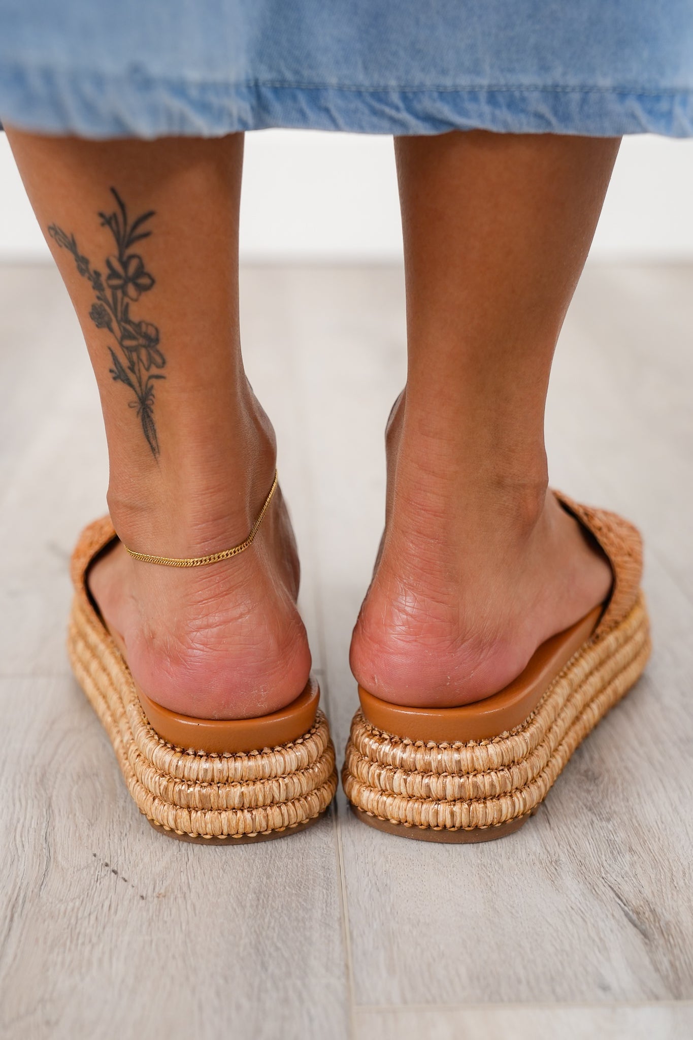 Corky's "BRB" Textured Woven Platform Slide Sandal