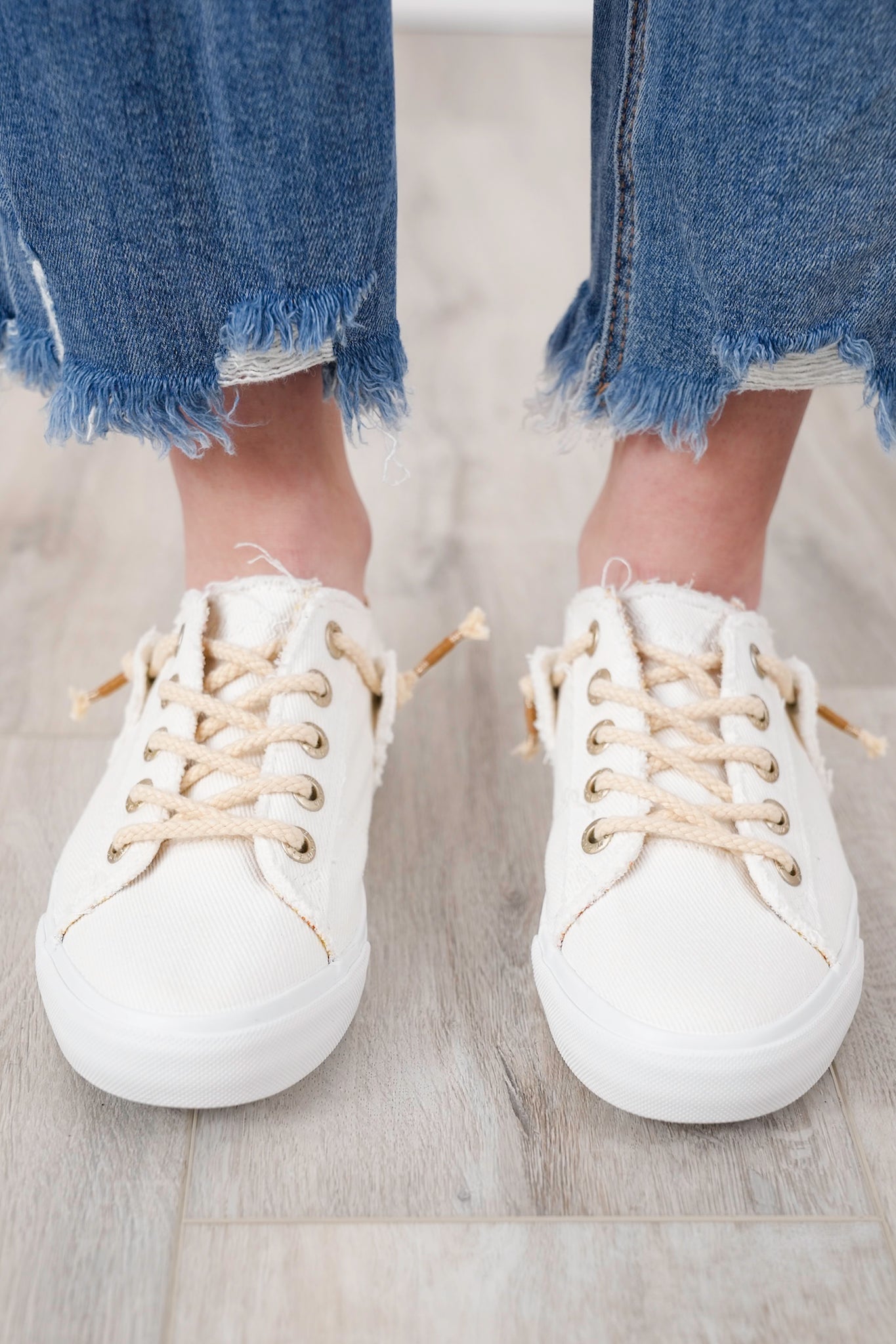 Blowfish Textured Sneaker with Patterned Inner Lining and Braided Laces