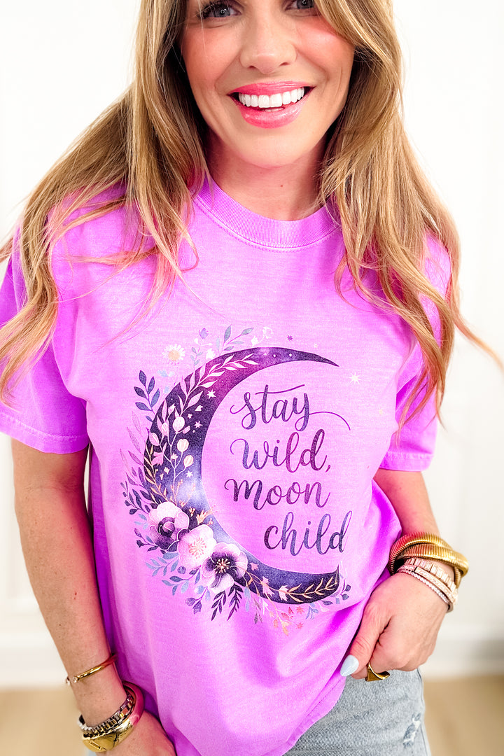 Plus/Reg Short Sleeve "Stay Wild Moon Child" Graphic Tee