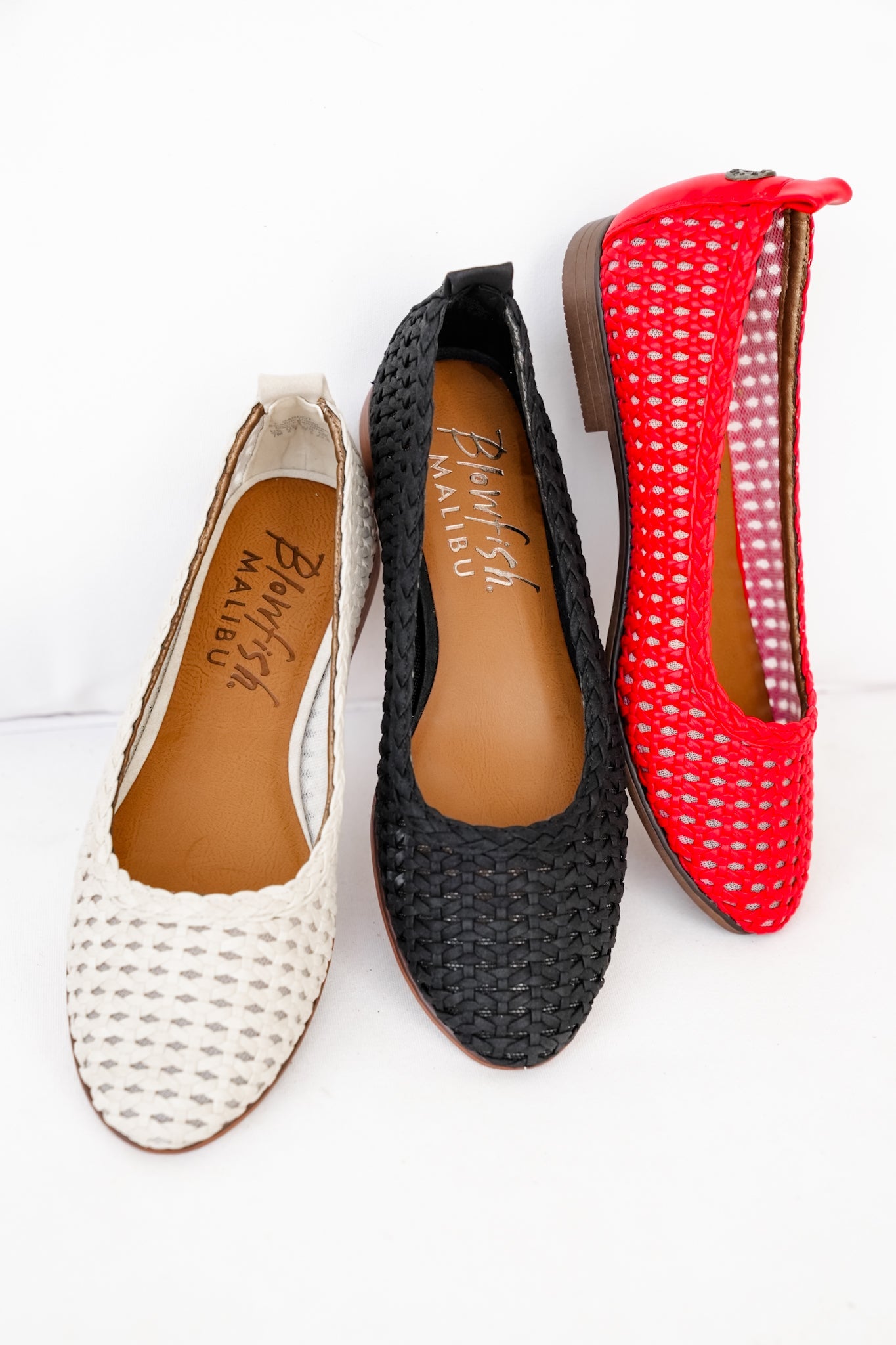 Blowfish Woven Ballet Flats with Breathable Mesh Panel
