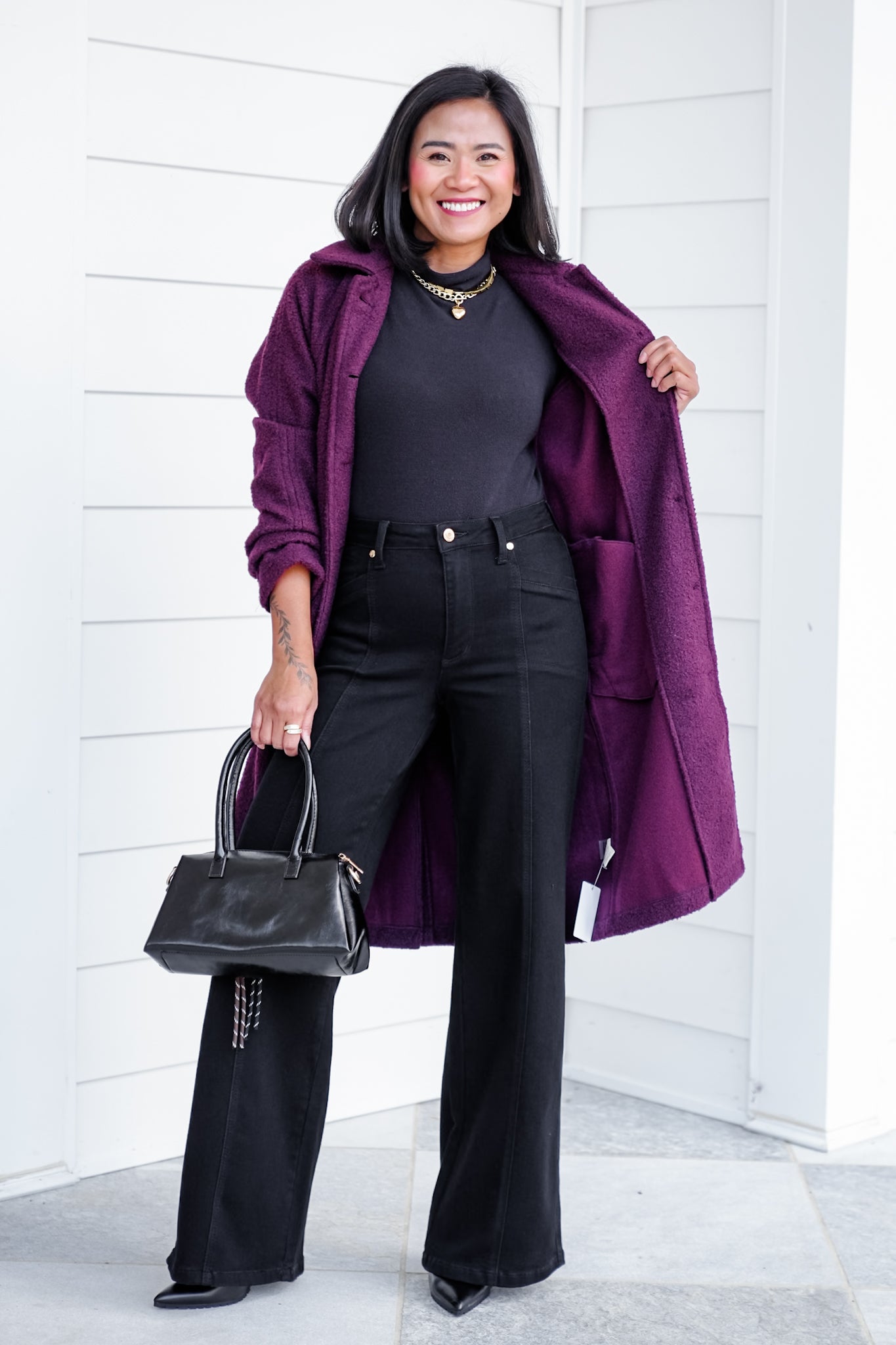 Judy Blue High Rise Black Retro Wide Leg Jeans