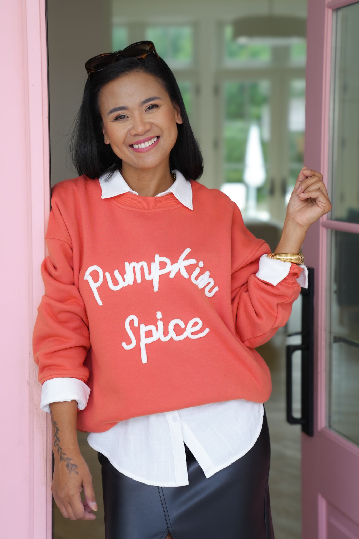 Long Sleeve "Pumpkin Spice" Pullover Sweatshirt