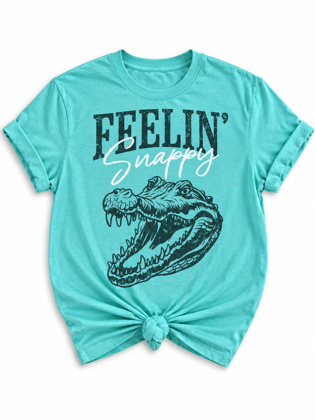 Plus/Reg Short Sleeve Feelin' Snappy Alligator Graphic Tee